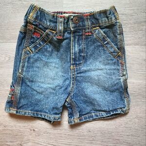 OshKosh B'gosh Boy's Infant Denim Blue Elastic Waist Shorts Size 12 Months 12M